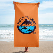 Protect the Locals Dolphin Beach Towel
